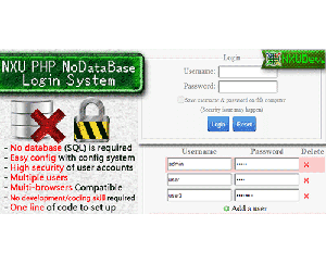 NoDataBase Login System